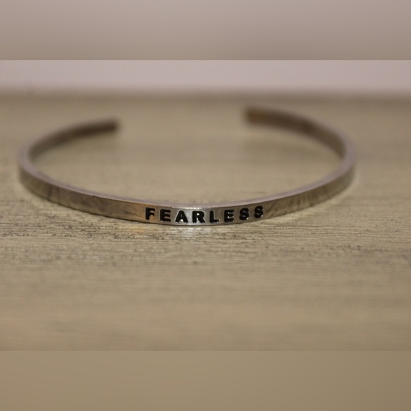 MantraBand Jewelry - MANTRABAND Fearless Adjustable Women’s Silver Bracelet